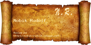 Nobik Rudolf névjegykártya